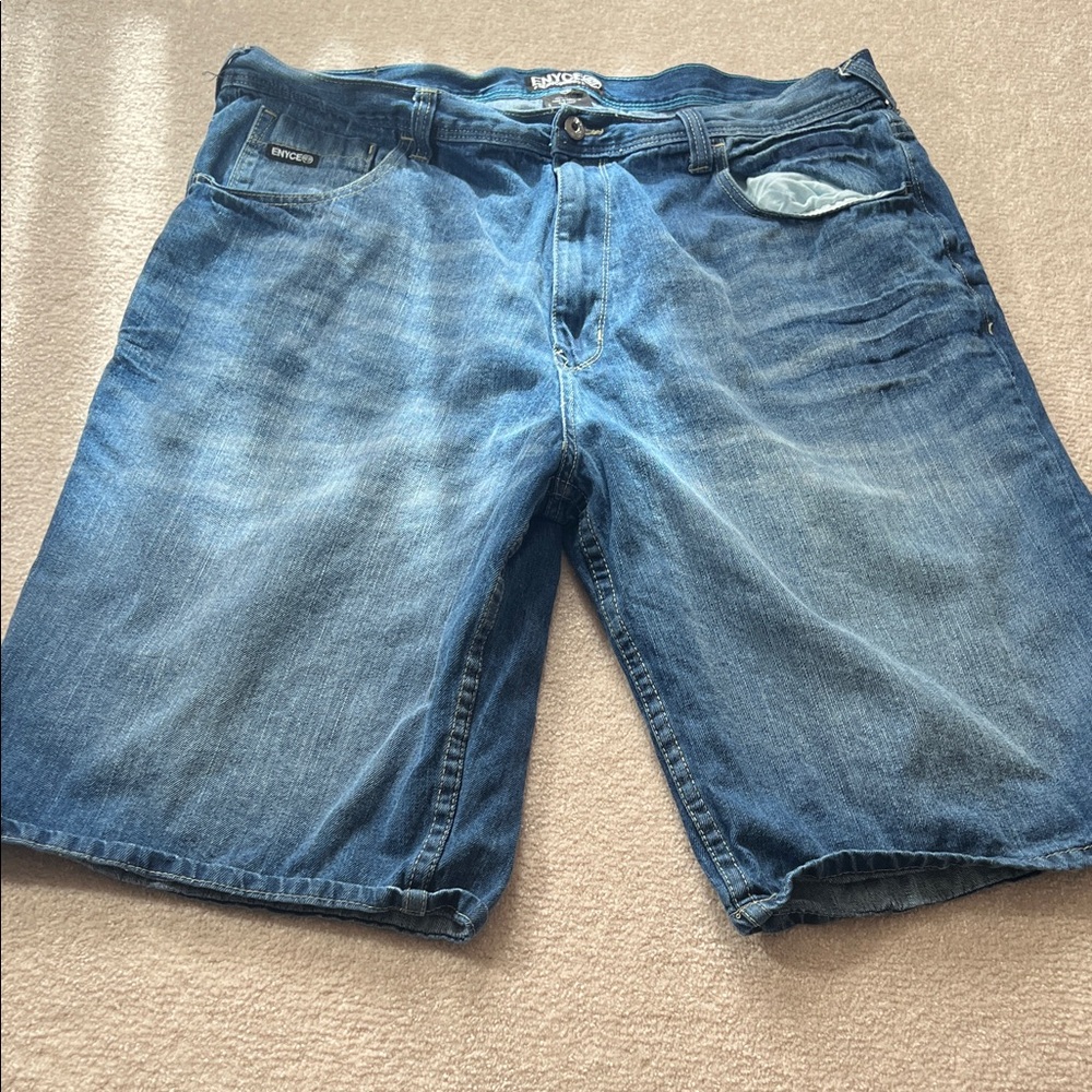 Vintage Y2K ENCYE a Sean Combs Co. Denim Jean Shorts Mens Size 46 Blue